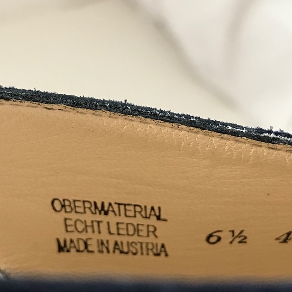 PAUL GREEN Avanti Blue Suede Heels Slingback Peep Toe Heeled Sandals Size 9 - Picture 14 of 16